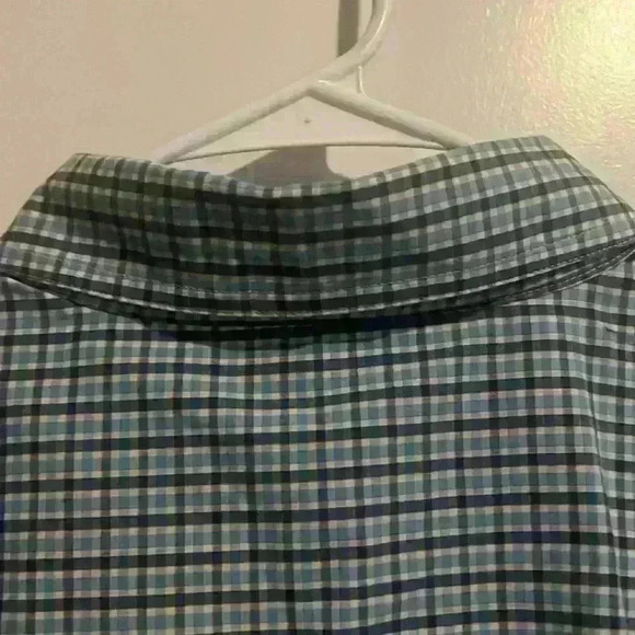 Chaps Plaid XXL Men’s Button Down Short Sleeve Shirt Light blue NWT - Picture 5 of 9